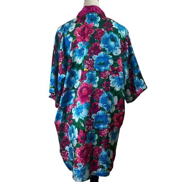 Vintage Victoria’s Secret Gold Label Floral Satin Shirt Button Up M/L 90’s - Picture 2 of 8